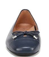 Vionic Klara Leather Bow Detail Ballet Flats