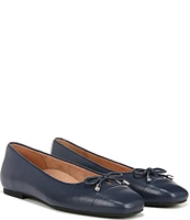 Vionic Klara Leather Bow Detail Ballet Flats