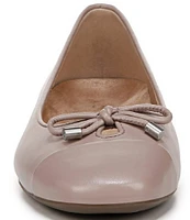 Vionic Klara Leather Bow Detail Ballet Flats