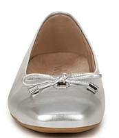 Vionic Klara Leather Bow Detail Ballet Flats