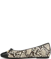 Vionic Klara Snake Print Leather Ballet Flats