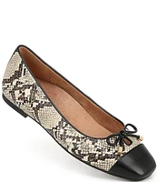 Vionic Klara Snake Print Leather Ballet Flats