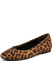 Vionic Orinda Leopard Print Suede Ballet Flats