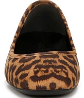 Vionic Orinda Leopard Print Suede Ballet Flats