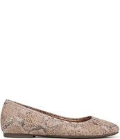 Vionic Orinda Snake Print Leather Ballet Flats