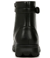 Vionic Redding Leather Buckle Ankle Booties