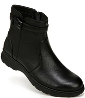 Vionic Redding Leather Buckle Ankle Booties