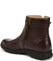 Vionic Redding Leather Buckle Ankle Booties