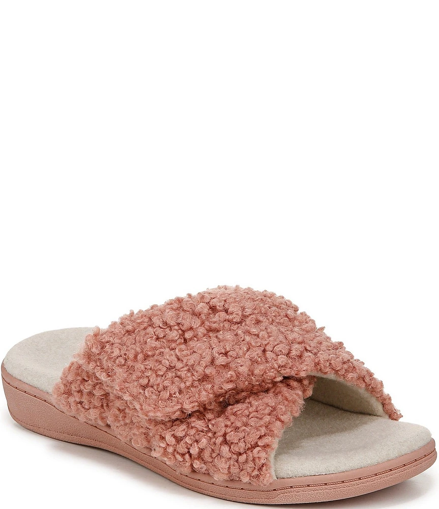 Vionic Relax Faux Shearling Slide Slippers