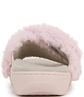 Vionic Relax II Chevron Faux Fur Slide Slippers