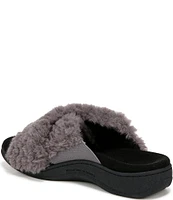 Vionic Relax II Chevron Faux Fur Slide Slippers