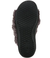 Vionic Relax II Chevron Faux Fur Slide Slippers