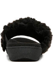 Vionic Relax II Chevron Faux Fur Slide Slippers