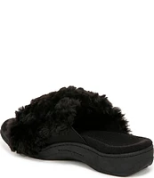 Vionic Relax II Chevron Faux Fur Slide Slippers