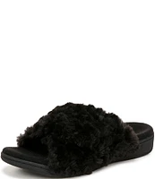 Vionic Relax II Chevron Faux Fur Slide Slippers