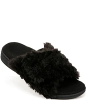 Vionic Relax II Chevron Faux Fur Slide Slippers