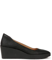 Vionic Sereno Leather Platform Wedge Pumps