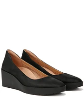 Vionic Sereno Leather Platform Wedge Pumps