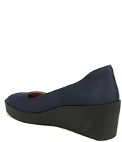 Vionic Sereno Leather Platform Wedge Pumps