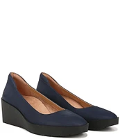 Vionic Sereno Leather Platform Wedge Pumps