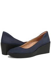 Vionic Sereno Leather Platform Wedge Pumps