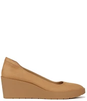 Vionic Sereno Leather Platform Wedge Pumps