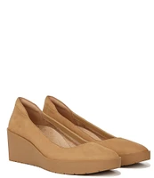 Vionic Sereno Leather Platform Wedge Pumps