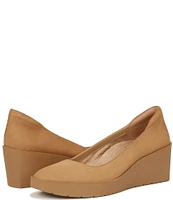 Vionic Sereno Leather Platform Wedge Pumps