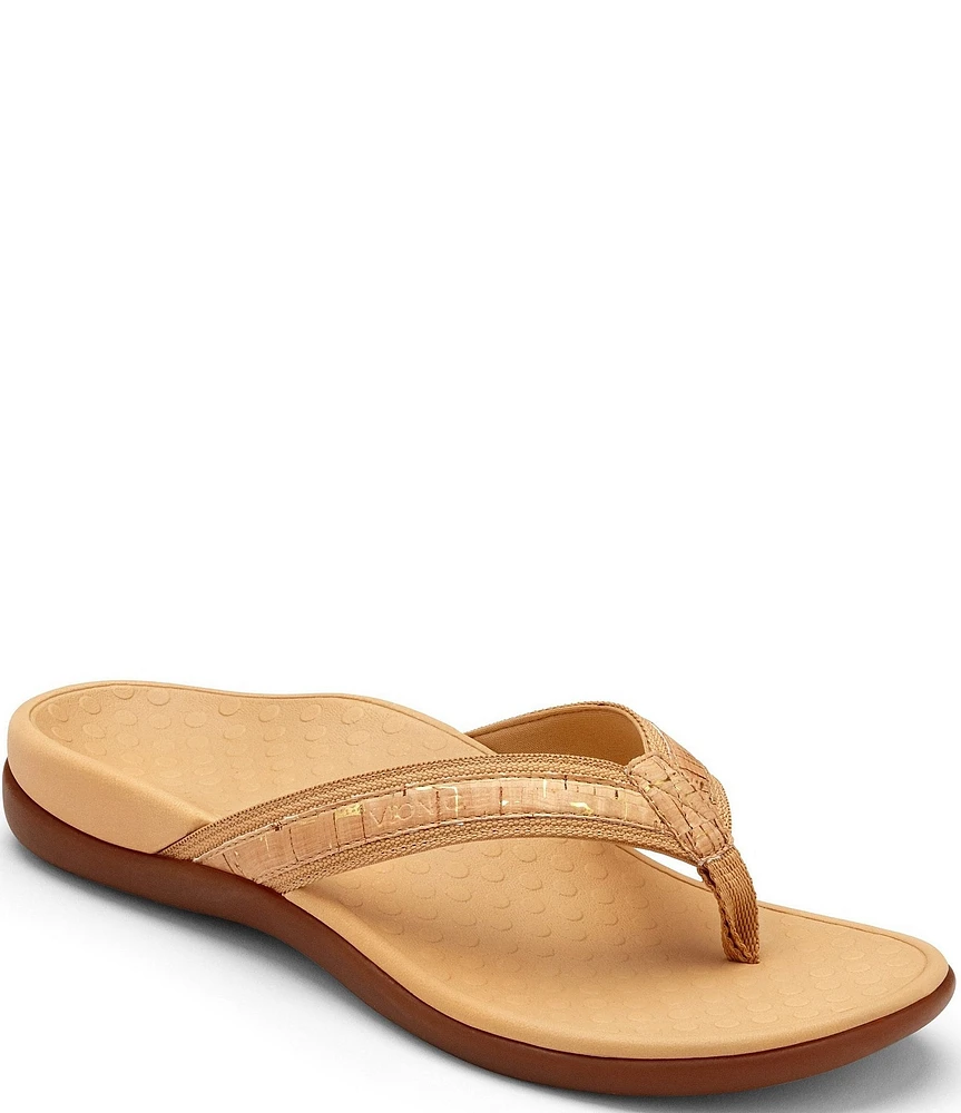 Vionic Tide II Cork and Leather Flip-Flops