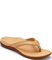 Vionic Tide II Cork and Leather Flip-Flops