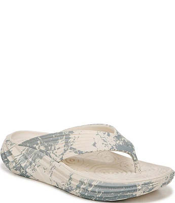 Vionic Tide RX Recovery Printed Platform Wedge Thong Sandals