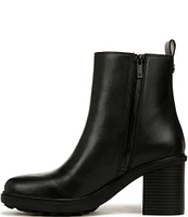 Vionic Truckee Leather Stacked Heel Booties