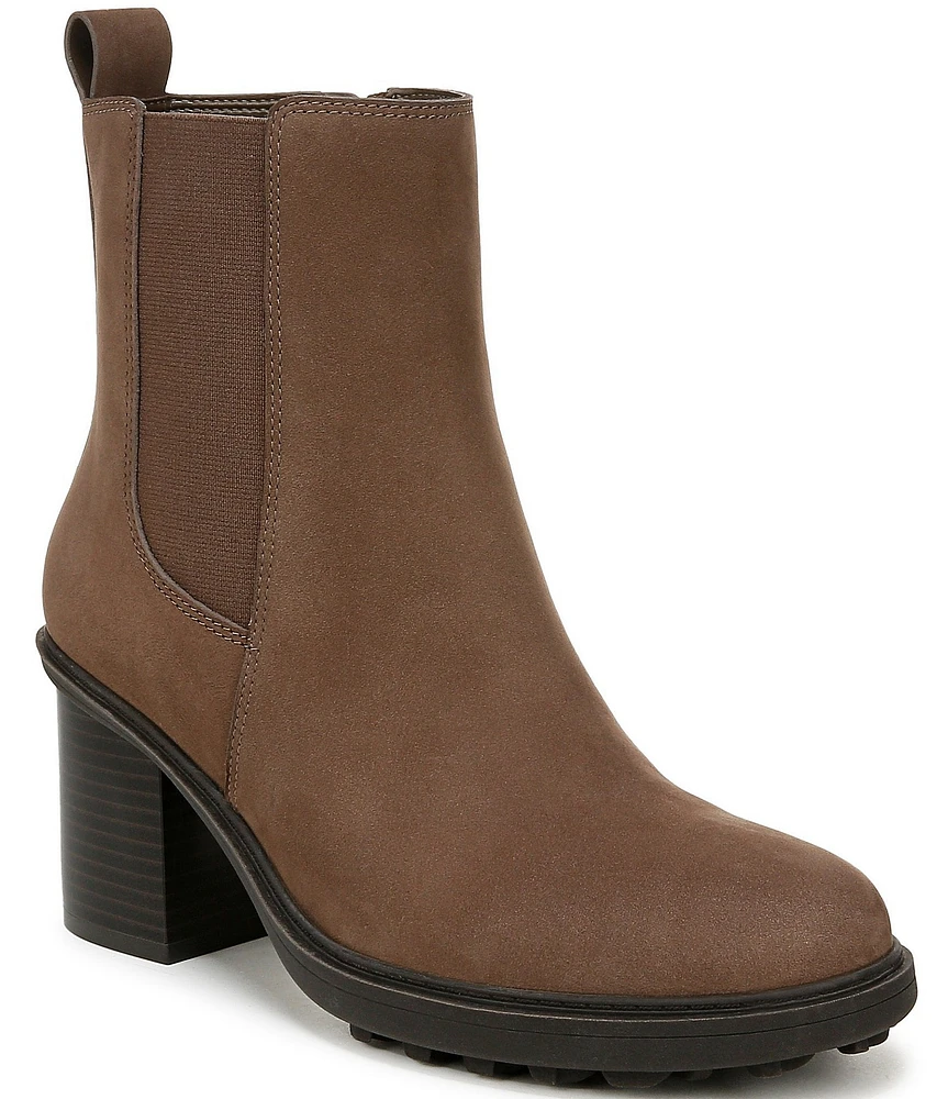 Vionic Truckee Nubuck Stacked Heel Booties