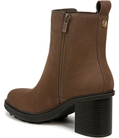 Vionic Truckee Nubuck Stacked Heel Booties