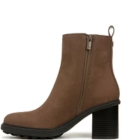 Vionic Truckee Nubuck Stacked Heel Booties