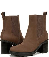 Vionic Truckee Nubuck Stacked Heel Booties