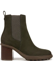 Vionic Truckee Nubuck Stacked Heel Booties