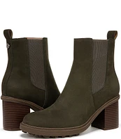 Vionic Truckee Nubuck Stacked Heel Booties