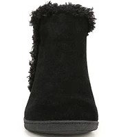 Vionic Unwind Suede Faux Shearling Lined Bootie Slippers