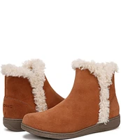 Vionic Unwind Suede Faux Shearling Lined Bootie Slippers