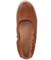 Vionic Uptown Packable Leather Ballet Slip Ons