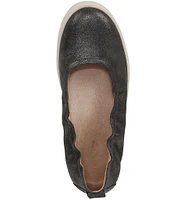 Vionic Uptown Packable Leather Ballet Slip Ons