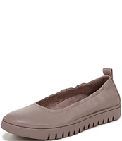 Vionic Uptown Packable Leather Ballet Slip Ons