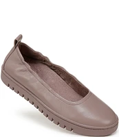 Vionic Uptown Packable Leather Ballet Slip Ons