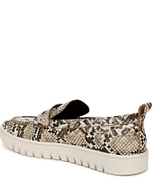 Vionic Uptown Snake Print Leather Packable Travel Penny Loafers