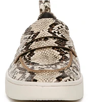 Vionic Uptown Snake Print Leather Packable Travel Penny Loafers