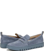 Vionic Uptown Suede Packable Travel Penny Loafers