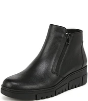 Vionic Uptown Sur Leather Wedge Booties