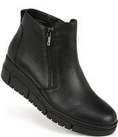 Vionic Uptown Sur Leather Wedge Booties