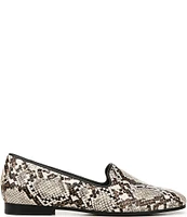 Vionic Willa II Leather Snake Print Slip-On Loafers